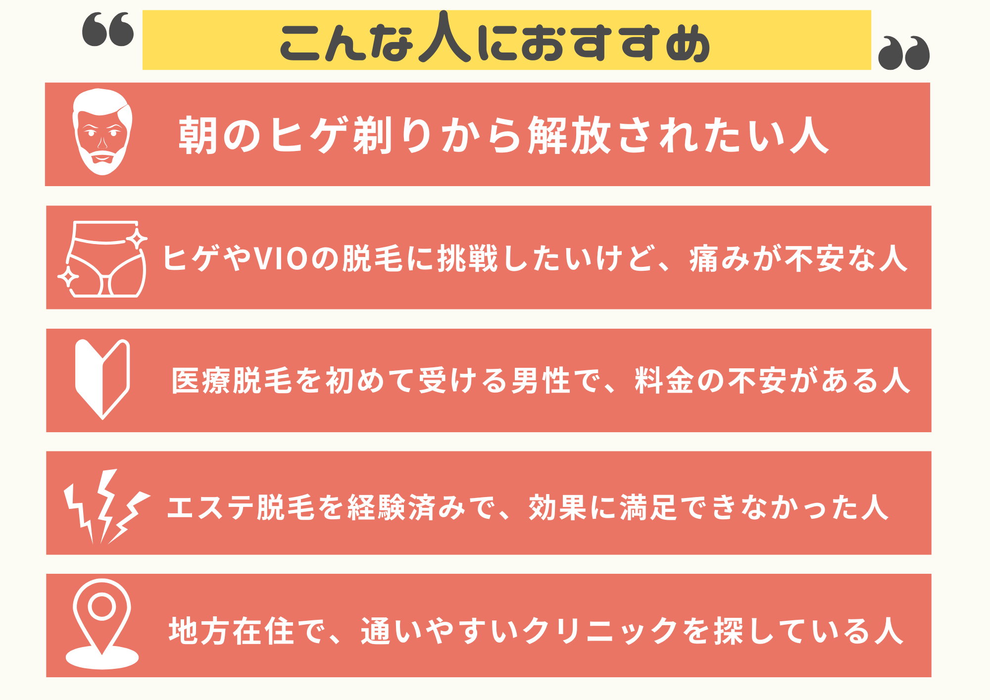 エミナルクリニックメンズ（メンズエミナル）こんな人におすすめ！